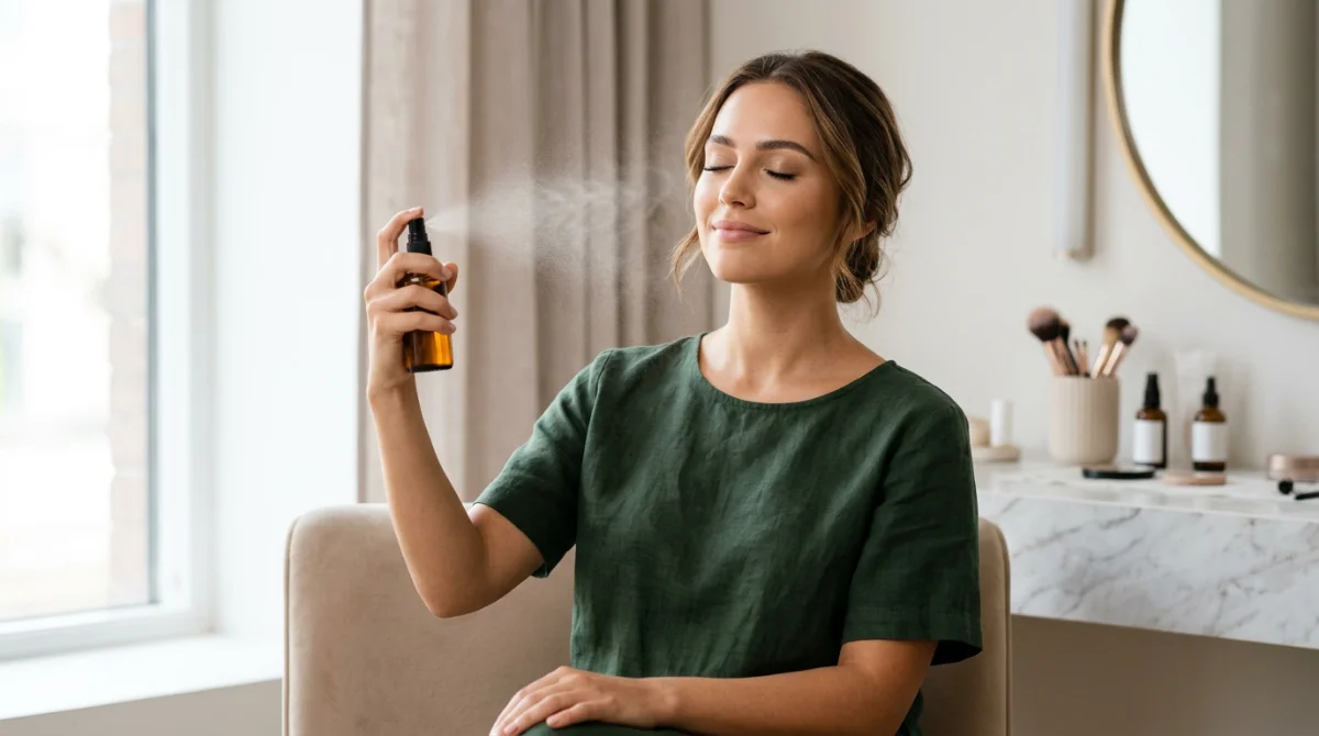 Utilisation d'un spray fixateur de maquillage – comment appliquer un blush liquide