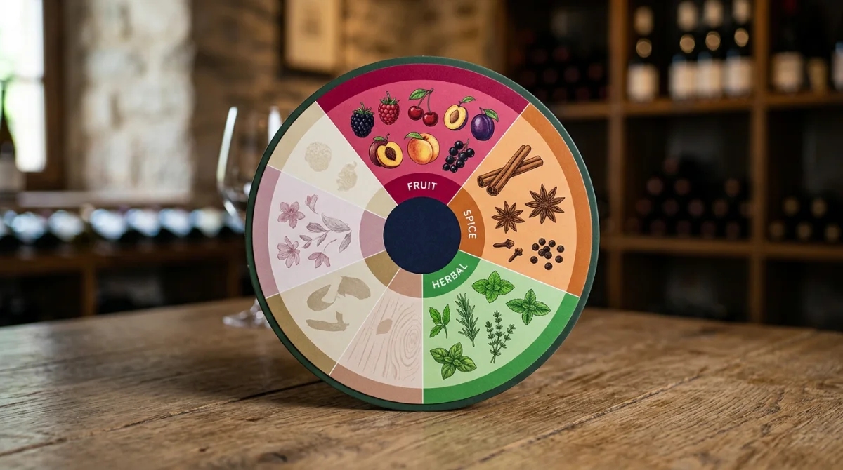 Roue des arômes simplifiée pour faciliter la dégustation – choisir un bon vin pour débutant