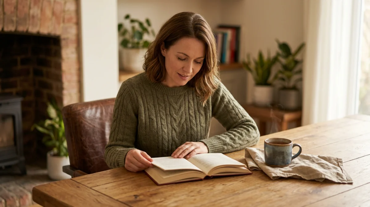 Coffret détente avec livre, tisane et tasse artisanale