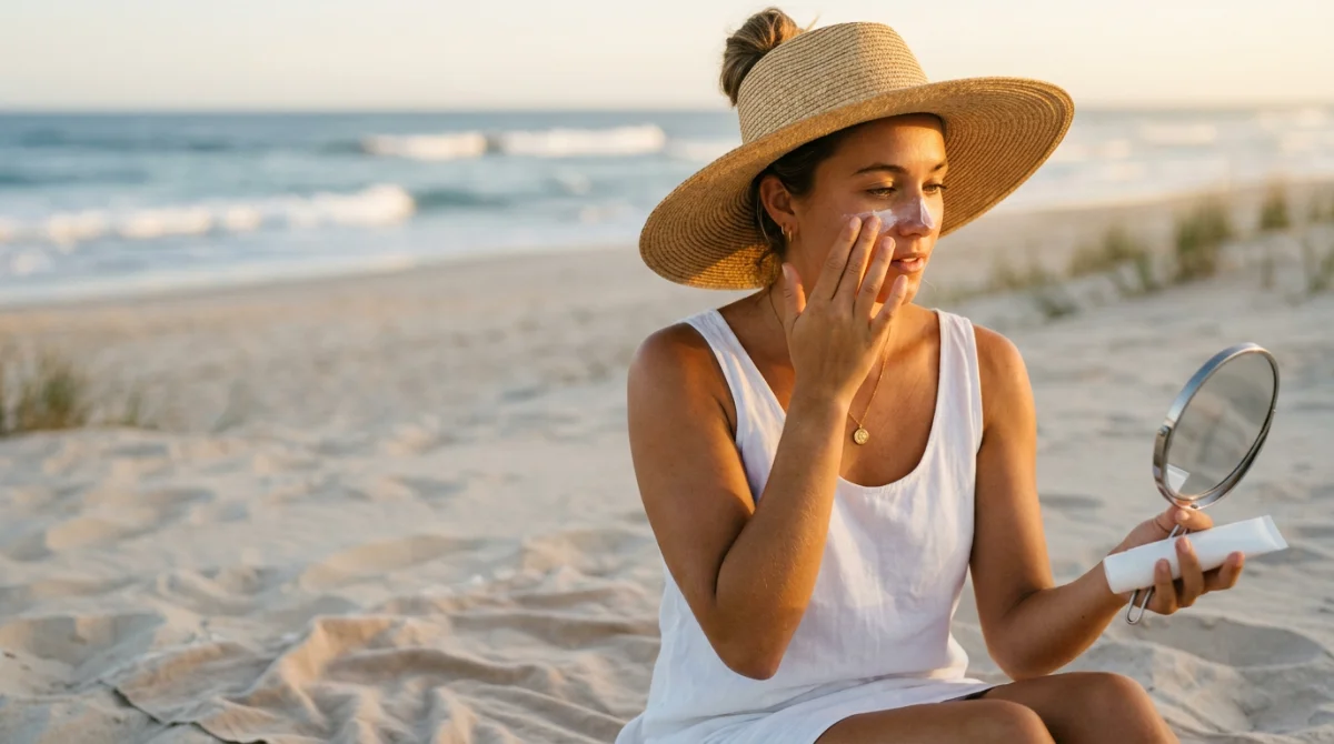 Application d'une protection solaire adaptée – comédogénicité