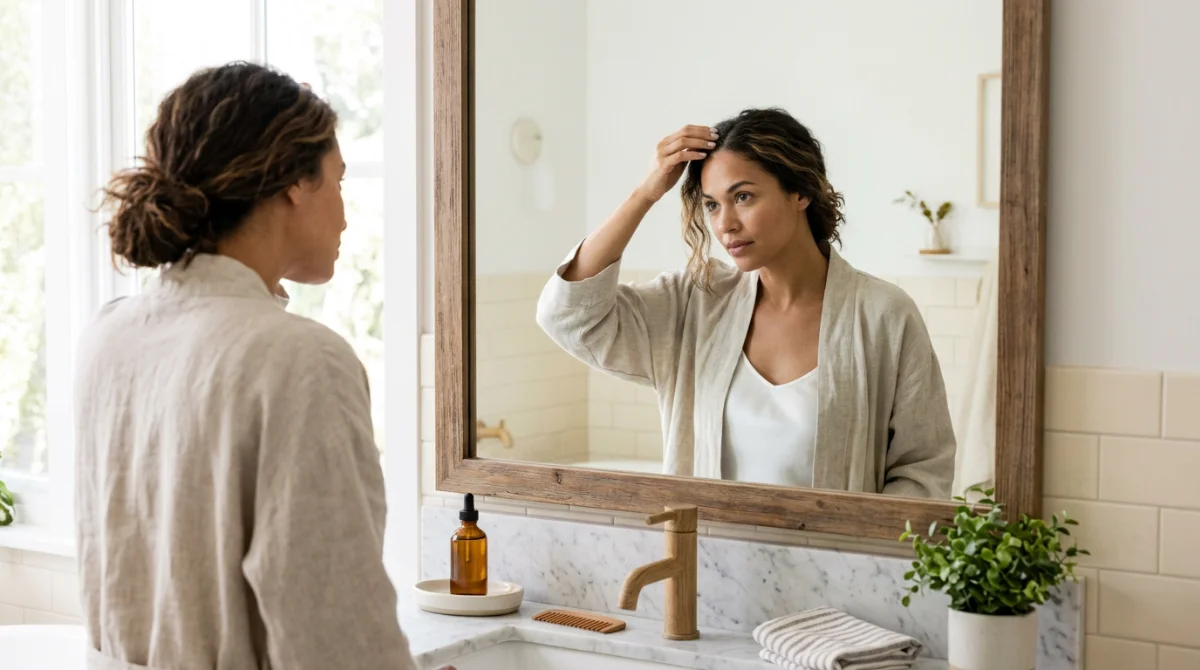 Examen du cuir chevelu après les vacances d'été – soin cheveux après l'été